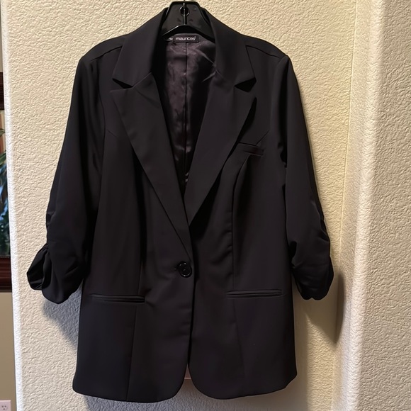 Maurices Boyfriend-Style Blazer - Black, Size 1x - Picture 1 of 4